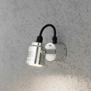 Konstsmide LED Außenwandleuchte Monza Edelstahl IP54 3W 240lm warmweiß 3000K schwenkbar