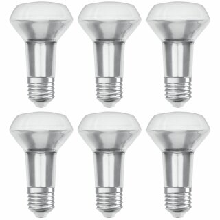 6 x Osram LED Glas Reflektor R63 Superstar 5,9W = 60W E27 927 warmweiß 2700K Ra>90 DIMMBAR