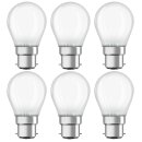 6 x Osram LED Filament Leuchtmittel Tropfen 5W = 40W B22d matt 470lm warmweiß 2700K DIMMBAR