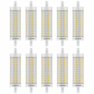 10 x Osram LED Leuchtmittel Stab Superstar Line 15W = 125W R7s 118mm warmweiß 2700K DIMMBAR