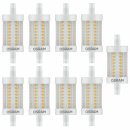 9 x Osram LED Leuchtmittel Star Line 78mm 7W = 60W R7s...