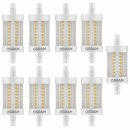 9 x Osram LED Leuchtmittel Star Line 78mm 7W = 60W R7s warmweiß 2700K