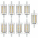 9 x Osram LED Leuchtmittel Star Line 78mm 8W = 75W R7s...