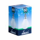 Leuci Glühbirne Tropfen 60W E14 Opal Weiss MATT...