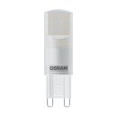 9 x Osram LED Leuchtmittel Stiftsockel Star Pin 2,6W = 28W G9 matt warmweiß 2700K