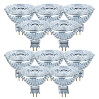 10 x Osram LED MR16 Glas Reflektor 5W = 35W GU5,3 350lm warmweiß 3000K 36° DIMMBAR