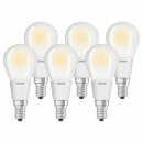 6 x Osram LED Filament Retrofit Classic Tropfen 5W = 40W E14 matt 470lm warmweiß 2700K DIMMBAR