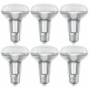 6 x Osram LED Star Glas Reflektor R80 9,1W = 100W E27...