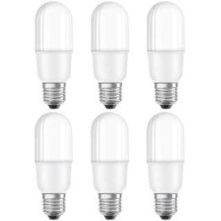 6 x Osram LED Star Stick Leuchtmittel Röhre 10W = 75W E27 matt BLI warmweiß 2700K