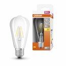 Osram LED Filament Edison Leuchtmittel 7W = 60W E27 klar...