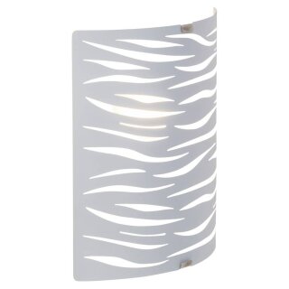 Brilliant Wandleuchte Wandschale Zebra Weiß max. 40W E14 ohne Leuchtmittel
