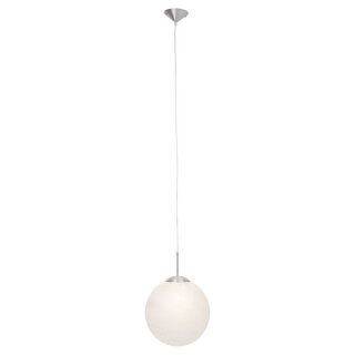 Brilliant Pendelleuchte Timo Eisen Alabaster Kugel Ø30cm max. 60W E27 ohne Leuchtmittel kürzbar