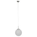 Brilliant Pendelleuchte Timo Eisen Alabaster Kugel Ø30cm max. 60W E27 ohne Leuchtmittel kürzbar