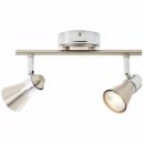 Baseline LED Wandlampe Deckenleuchte Chrom Satin 2 x 5W GU10 800lm warmweiß 3000K schwenkbar