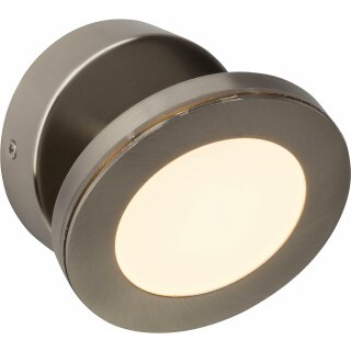 Brilliant LED Wandlampe Deckenleuchte Sense Round Eisen 6W 350lm warmweiß 3000K schwenkbar dimmbar
