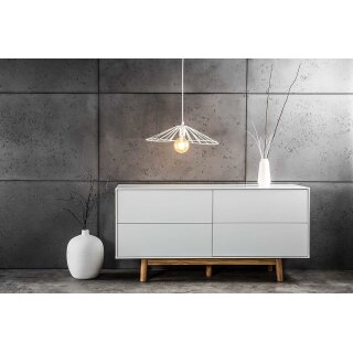 Brilliant Deckenleuchte Pendelleuchte Akola Weiß rund Ø 47cm max. 60W E27 ohne Leuchtmittel kürzbar