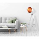 Näve Stehleuchte Christie Weiß 153cm Metall Holz max. 40W E27 ohne Leuchtmittel verstellbar