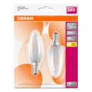 2 x Osram LED Filament Leuchtmittel Kerze 2,5W = 25W E14 matt 250lm warmweiß 2700K 300°