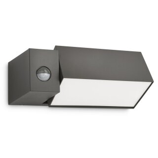 Philips Außenwandleuchte myGarden Border Anthrazit IP44 23W E27 1430lm warmweiß 2700K mit Sensor