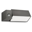 Philips Außenwandleuchte myGarden Border Anthrazit IP44 23W E27 1430lm warmweiß 2700K mit Sensor