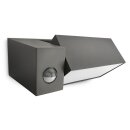 Philips Außenwandleuchte myGarden Border Anthrazit IP44 23W E27 1430lm warmweiß 2700K mit Sensor