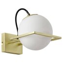 Brilliant Wandleuchte Patsy Gold matt max. 28W E14 ohne Leuchtmittel schwenkbar