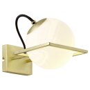 Brilliant Wandleuchte Patsy Gold matt max. 28W E14 ohne Leuchtmittel schwenkbar