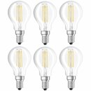 6 x Osram LED Filament Leuchtmittel Tropfen 4W = 40W E14...