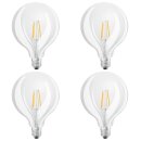 4 x Osram LED Filament Leuchtmittel Globe G125 4W = 40W...