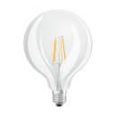 4 x Osram LED Filament Leuchtmittel Globe G125 4W = 40W E27 klar 470lm warmweiß 2700K