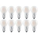 10 x Osram LED Parathom Filament Leuchtmittel Birnenform 4W = 40W E27 matt 470lm neutralweiß 4000K