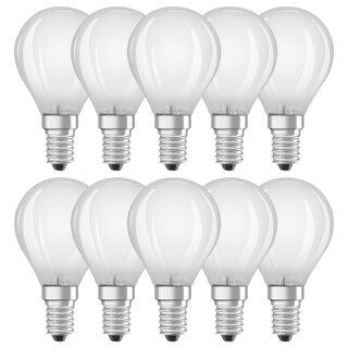 10 x Osram LED Parathom Filament Leuchtmittel Tropfen 2,5W = 25W E14 matt 250lm warmweiß 2700K