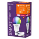 4 x Ledvance LED Smart+ Birne 9W = 60W B22d matt 806lm RGBW 2700K-6500K Dimmbar Amazon Alexa & Google ZigBee