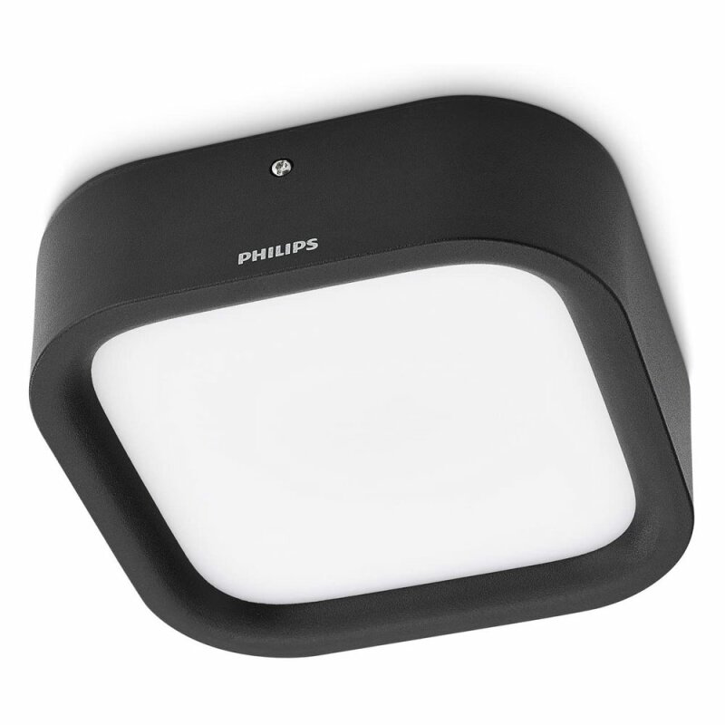 Philips LED Außenleuchte Wand & Decke myGarden Puddle Schwarz IP44 3W