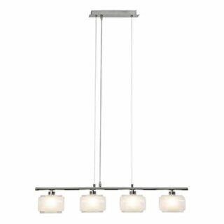 Brilliant Deckenlampe Pendelleuchte Fonda Chrom 80cm max. 4 x 33W G9 ohne Leuchtmittel kürzbar