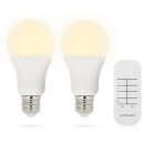 2er-Set Smartwares LED SmartHome Basic Leuchtmittel Birne 7W E27 opal 600lm warmweiß 2700K mit Fernbedienung