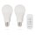 2er-Set Smartwares LED SmartHome Basic Leuchtmittel Birne 7W E27 opal 600lm warmweiß 2700K mit Fernbedienung