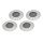 4 x Ranex LED Solar Bodeneinbaustrahler rund Edelstahl IP67 0,12W Neutralweiß 4000K befahrbar Sensor