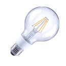 10 x Arteko LED Filament Leuchtmittel G80 Globe 4,5W = 40W E27 klar 470lm 827 warmweiß 2700K DIMMBAR