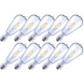 10 x Arteko LED Filament Leuchtmittel Edison ST64 4,5W = 40W E27 klar 470lm 827 warmweiß 2700K DIMMBAR
