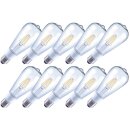 10 x Arteko LED Filament Leuchtmittel Edison ST64 4,5W = 40W E27 klar 470lm 827 warmweiß 2700K DIMMBAR