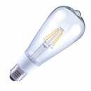 10 x Arteko LED Filament Leuchtmittel Edison ST64 4,5W = 40W E27 klar 470lm 827 warmweiß 2700K DIMMBAR