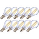 10 x Arteko LED Filament Leuchtmittel Tropfen 3,5W = 31W E14 klar 350lm 827 warmweiß 2700K DIMMBAR