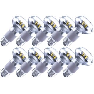10 x Arteko LED Filament Leuchtmittel R63 Reflektor 5W = 41W E27 klar 350lm 827 warmweiß 2700K