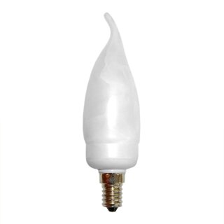 Paulmann ESL Energiesparlampe Kerze 7W = 25W E14 Windstoß Cosy Alabaster warmweiß 2700K 880.71 PX001