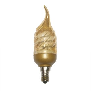 Paulmann ESL Energiesparlampe Kerze 7W = 25W E14 Windstoß cosy gold warmweiß 2400K 88115 PX001
