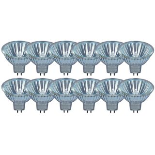 12 x Osram Decostar Halogen Reflektor MR16 35W GU5,3 12V warmweiß dimmbar 4000h WFL 36°