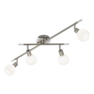 Briloner LED Deckenleuchte Nickel 4 x 3,5W G9 320lm Warmweiß 3000K Schwenkbar
