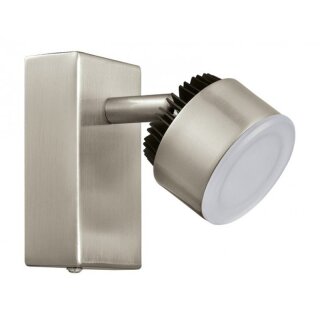 Brilliant LED Wandleuchte Armento Nickel matt 6W 540lm IP20 warmweiß 3000K dreh- & schwenkbar