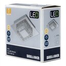 Briloner LED Wand- & Deckenleuchte Nickel 5W 400lm...